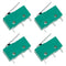 KW4-3Z Micro Limit Switch Three-Pin Roller Waterproof Travel Limit Switch Micro Switch with Lever Green 4PCS...